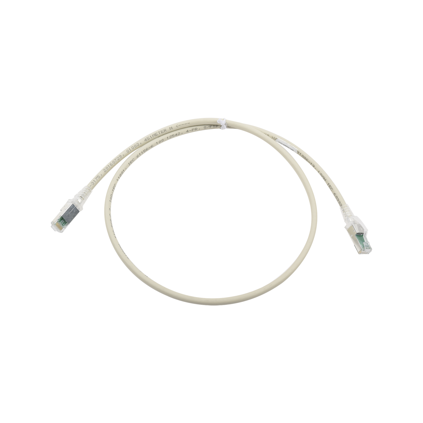 Patch Cord Z-MAX Cat6A S/FTP, CM/LS0H, 3ft, Color Gris, Versión Bulk (Sin Empaque Individual)