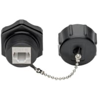 Gato trapezoidal Cat6/Cat5e; RJ45; Blindado; Tapón antipolvo; Sacador Ind 110 abajo; IP67; TAAN206 KJ01 INDN206 KJ01 IND