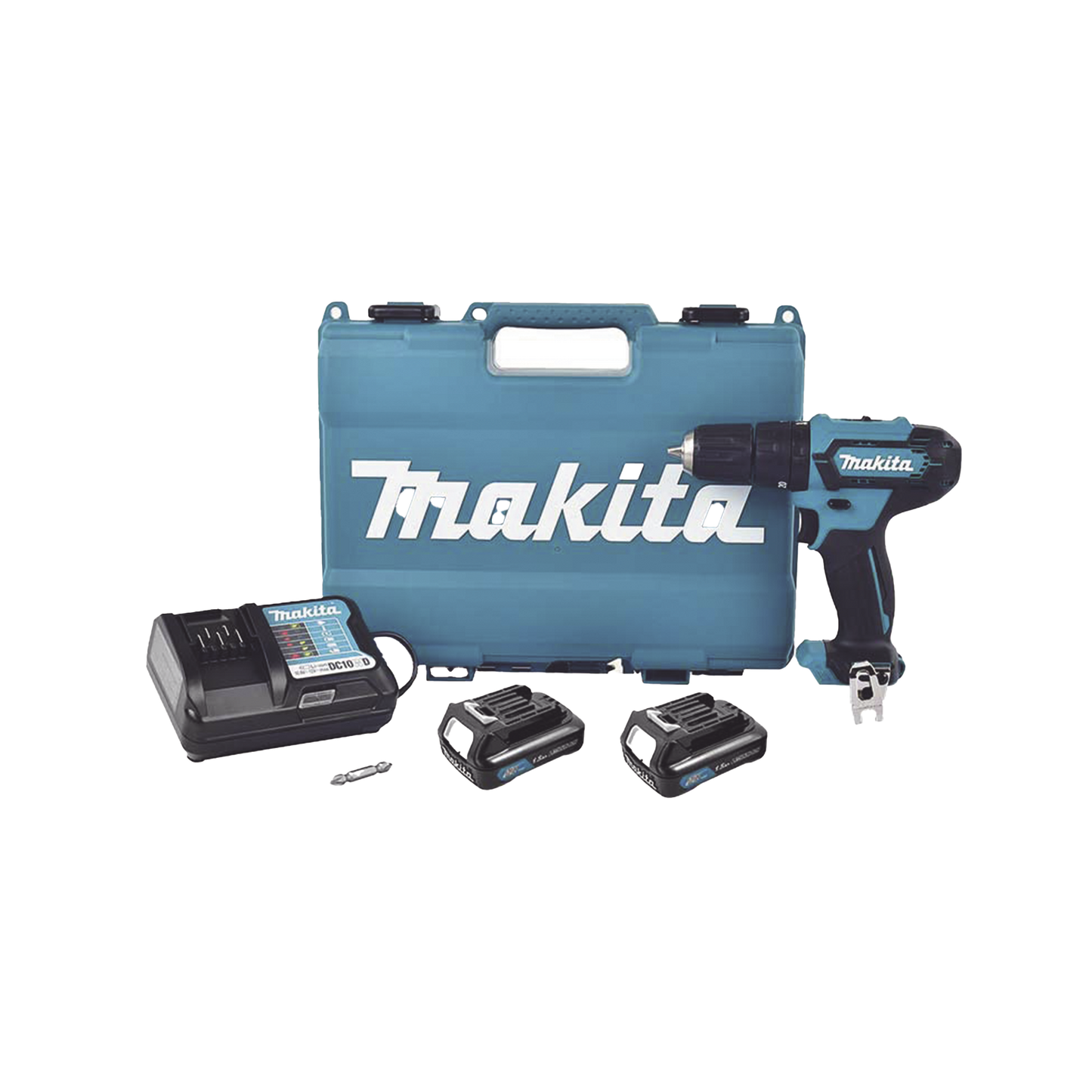 Taladro inalámbrico Percutor de 12 V, 3/8 de 0-450 0-1700 RPM, incluye 2 baterÃa LI-ION de 1.5 AH, Cargador y MaletÃn