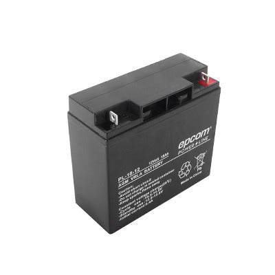 BaterÃa 12 Vcc / 18 Ah / UL / TecnologÃa AGM-VRLA / Para uso en equipo electrónico Alarmas de intrusión / Incendio/ Control de acceso / Video Vigilancia / Terminales de tornillo M5 ( HEX ) / Cargador recomendado CHR-80.
