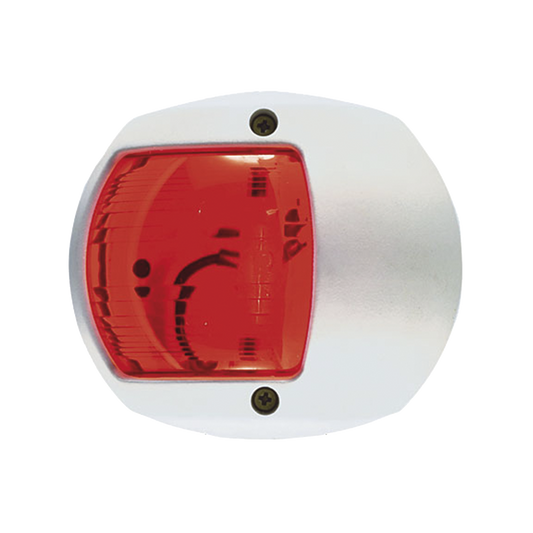 Luz Lateral de NavegaciÃ³n en Color Rojo con Carcasa Blanca para Embarcaciones a Vela o a Motor de Menos de 20 Metros