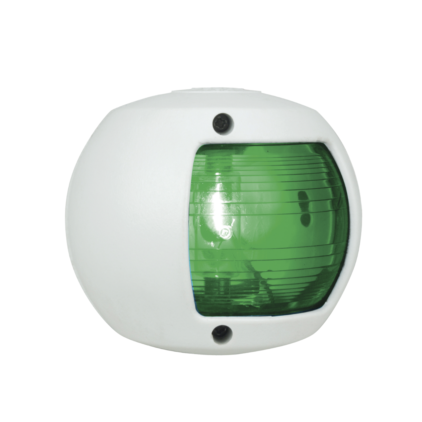 Luz lateral de NavegaciÃ³n en Color Verde con Carcasa Blanca para Embarcaciones a Vela o a Motor de Menos de 20 Metros
