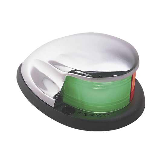 Luz Bi-Color de Montaje Horizontal con Carcasa Cromada para Embarcaciones a Motor Menores de 20 Metros