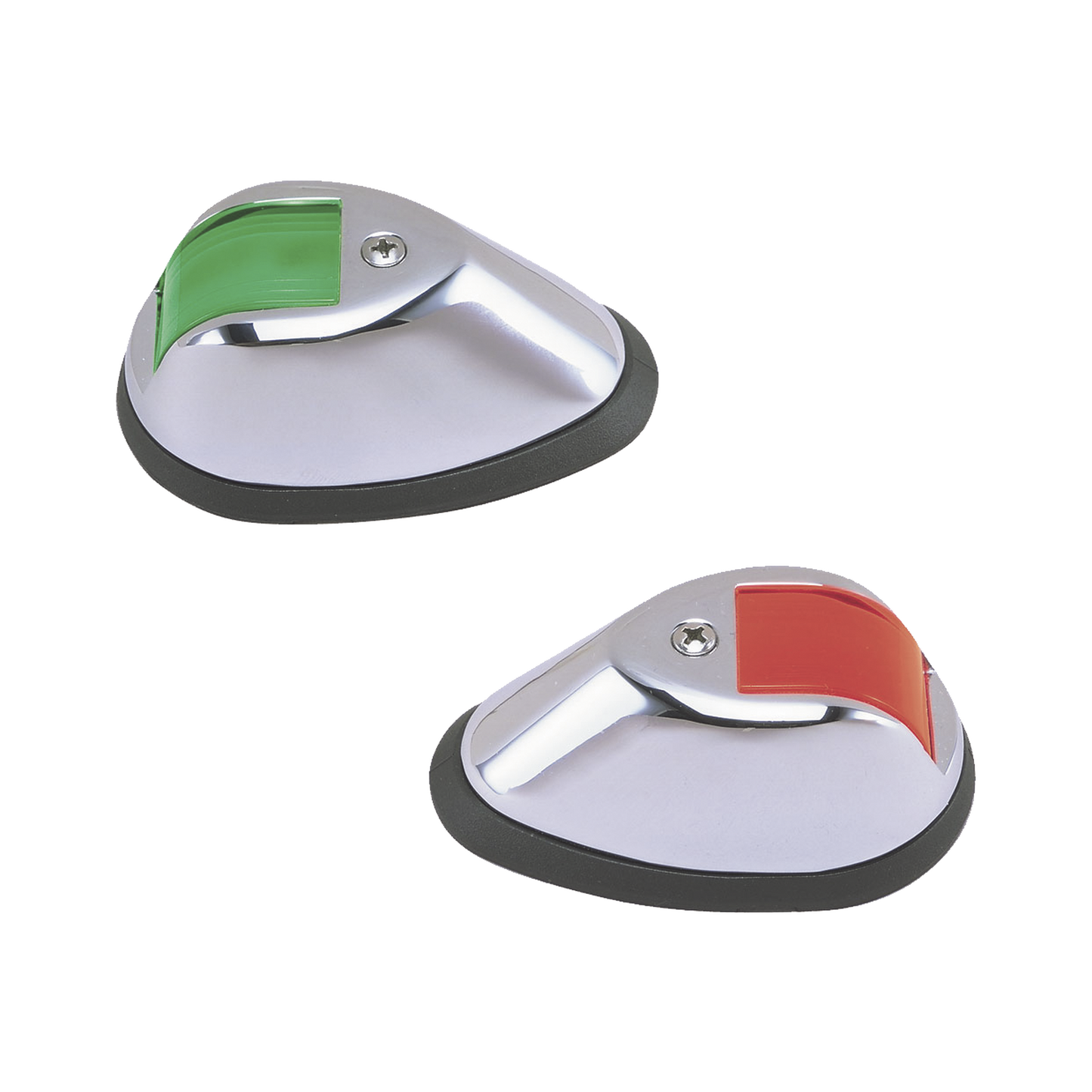 Set de Luces de NavegaciÃ³n Verticales en Carcasa Cromada en Color Rojo/Verde para Embarcaciones a Motor de Hasta 20 Metros