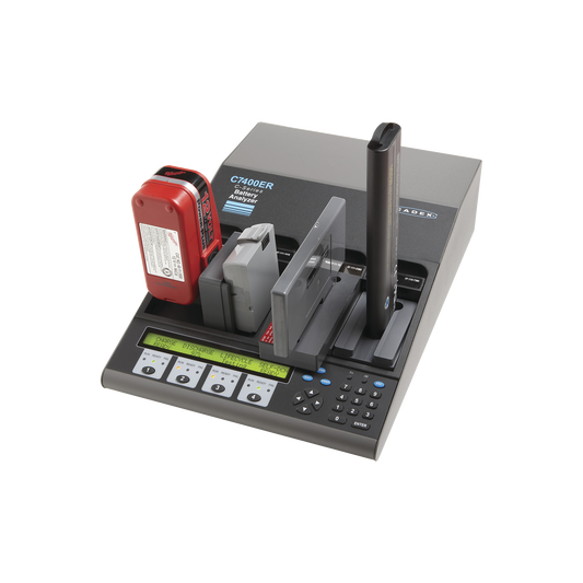 CADEX 7400ER-C Analizador de baterÃ­as de 4 cavidades (170 W) no incluye adaptadores.