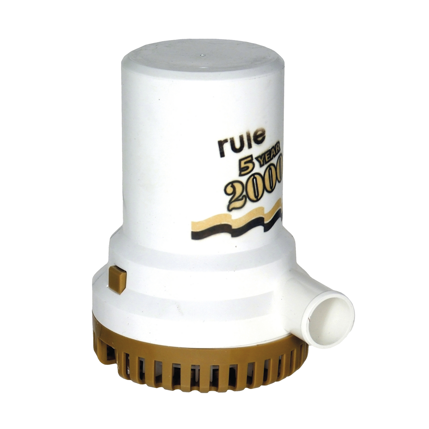 Bomba sumergible de achique serie gold de 2000 galones por hora a 12 Volts de corriente directa.