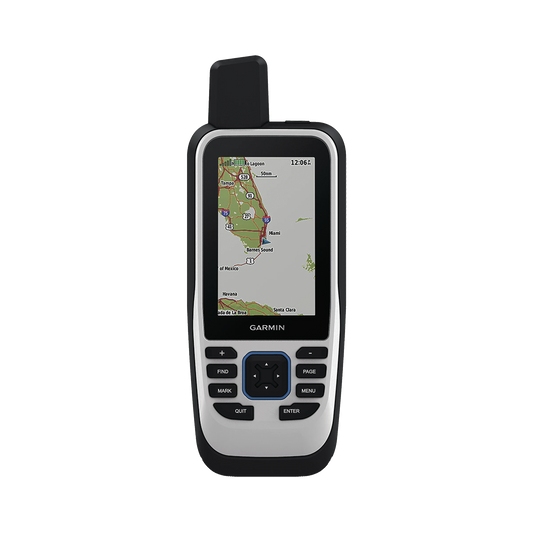 GPS portÃ¡til GPSMAP 86s con mapa base precargado, incluye baterÃ­a interna recargable.