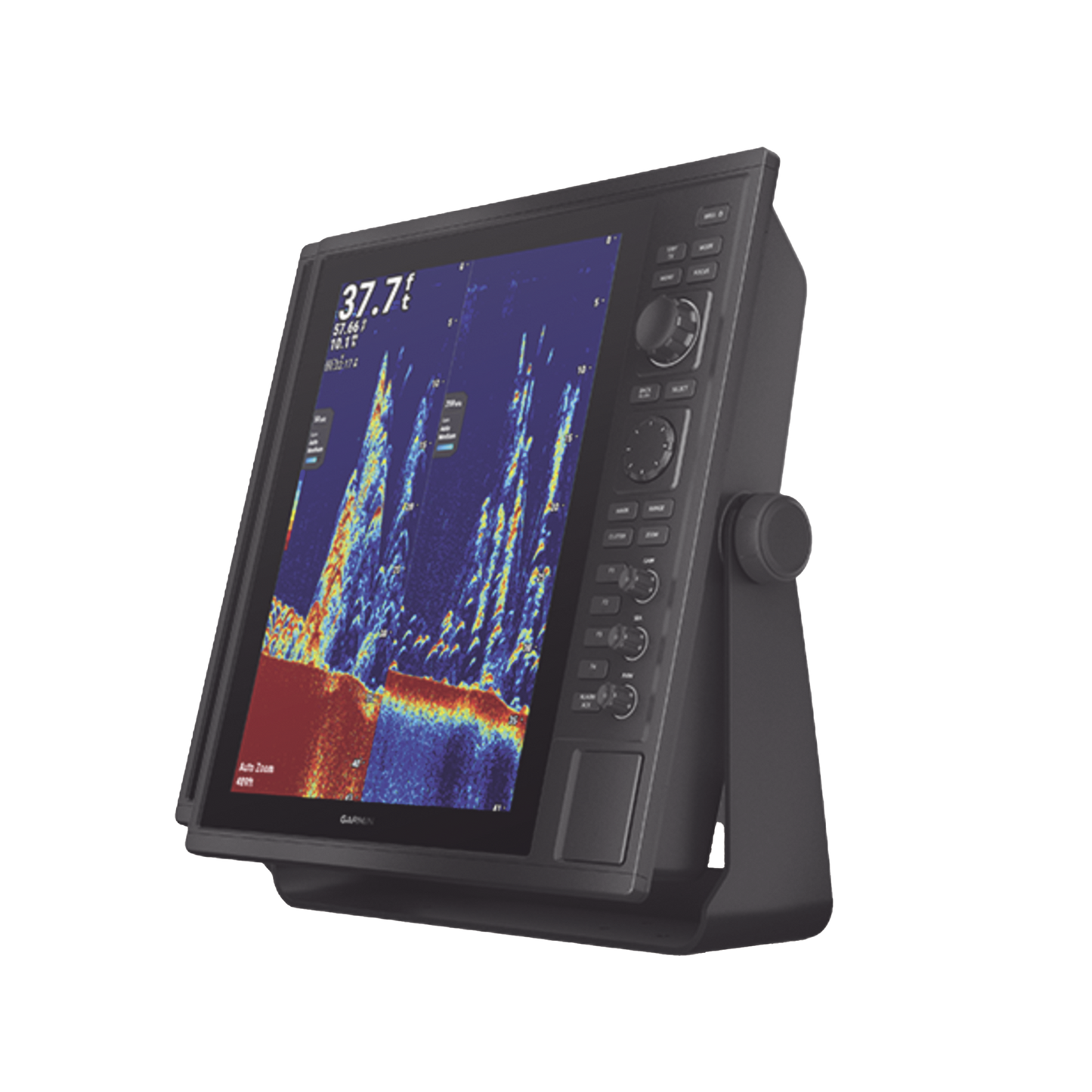 Ecosonda de pesca comercial con salida de 1 kW, trabaja en frecuencia 50/77/200 kHz, Doble canal CHIRP 28-210, SideVÃ¼/ClearVÃ¼,260/455/800