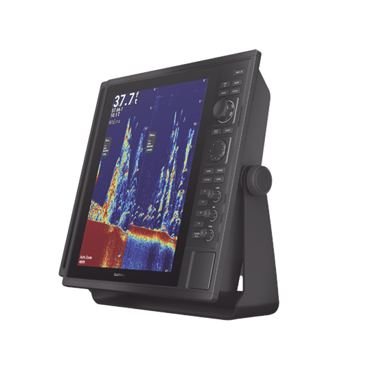 Ecosonda de pesca comercial con salida de 1 kW, trabaja en frecuencia 50/77/200 kHz, Doble canal CHIRP 28-210, SideVÃ¼/ClearVÃ¼,260/455/800