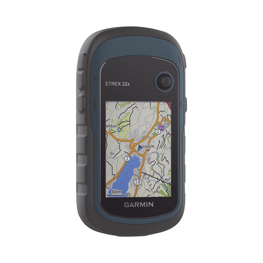 GPS portÃ¡til eTrex22x con mapa base precargado, almacena hasta 2000 puntos de interÃ©s, e incluye funciÃ³n de cÃ¡lculo de Ã¡reas.