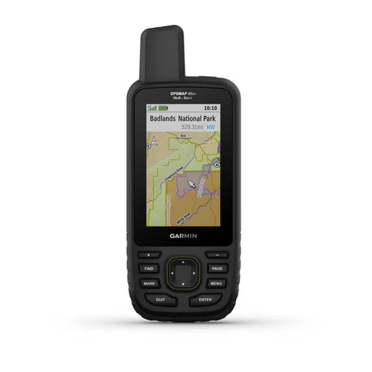 GPS portÃ¡til GPSMAP 66sr, dispositivo portÃ¡til multisatelital de alta precision, con mapas topogrÃ¡ficos instalados.