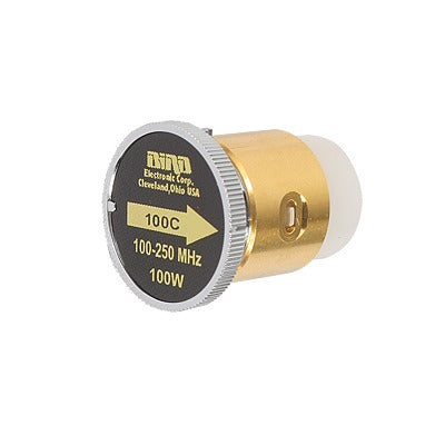 Elemento de 100 Watt en Línea 7/8 para Wattmetro BIRD 43 en Rango de Frecuencia de 100 a 250 MHz.