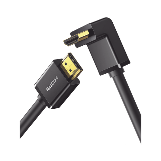 Cable HDMI 2.0  en Angulo de 90Â°  / 1 m / 4K@60Hz / HDR / 3D / HEC (Canal Ethernet HDMI) / ARC (Canal de Retorno de Audio / CEC / 32 canales de Audio / HDCP 2.2 / Dolby Atmos / 18 Gbps / Blindaje MÃºltiple
