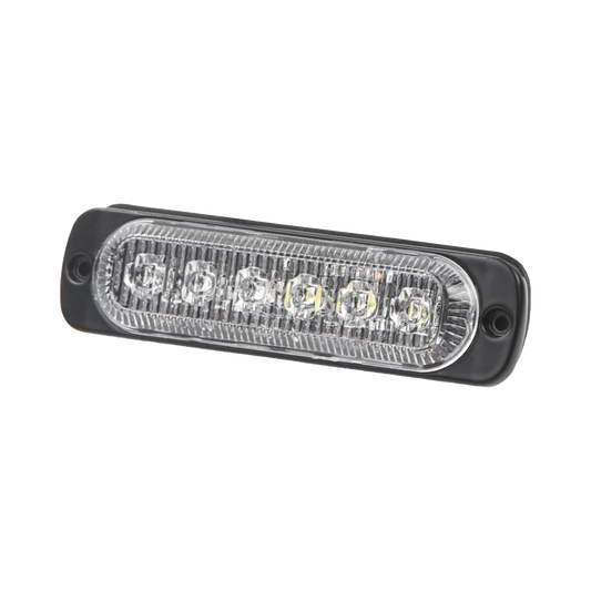 Luz direccional con 6 LEDS, color ambar/claro, 12-24 Vcc