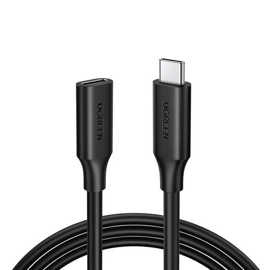 Cable USB-C Macho a USB-C Hembra | 1metro | USB-C 3.1 Gen 2 | Compatible con Thunderbolt 3 | TPE |  Transferencia de Datos 10 Gbps | Soporta hasta 100W para Carga RÃ¡pida |  Reversible.
