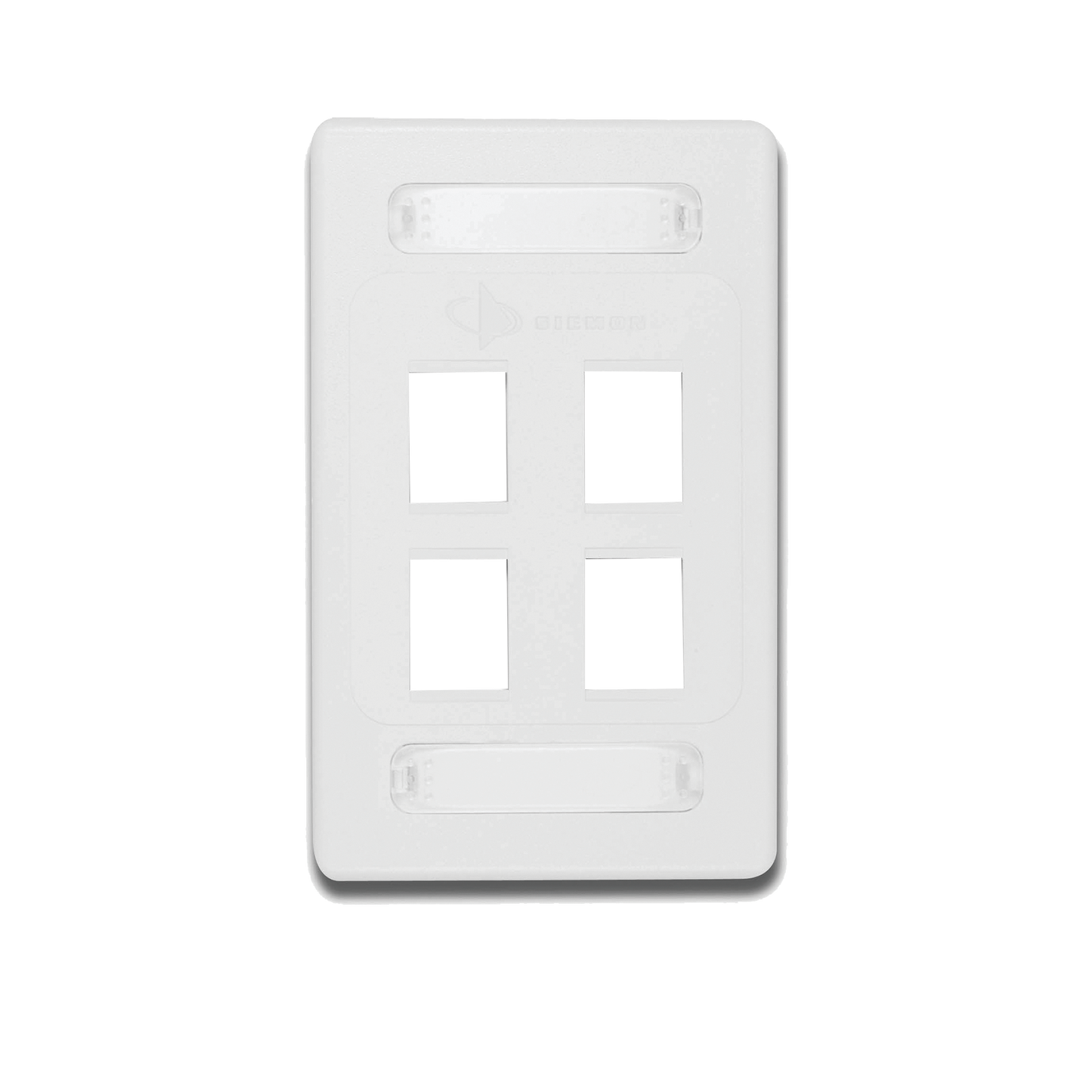 Placa de Pared Modular 10G MAX de 4 Salidas, Color Blanco