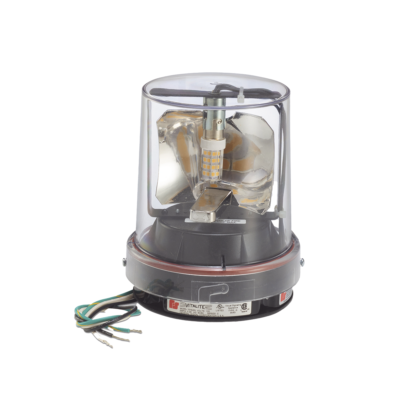 Luz de advertencia LED giratoria de 360 grados VitaliteÂ® en color Claro de 24 VCD