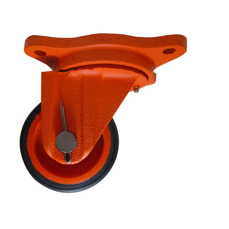 G8 FV Rueda Naranja 8″ Giratoria Fierro-Vulcanizado