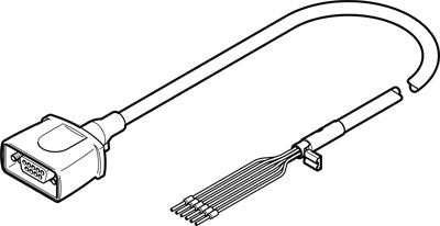 Cable del motor NEBM-S1G9-E-5-Q5-LE6