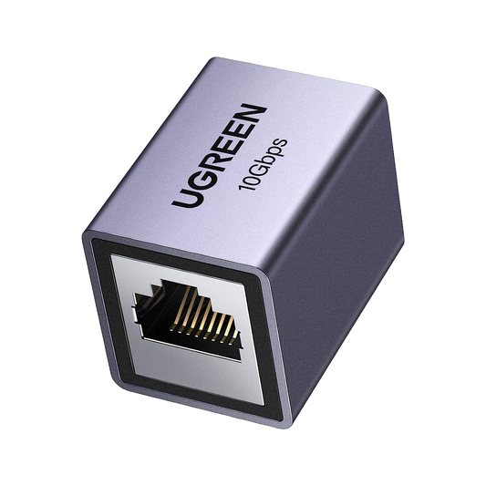 Acoplador STP (Extensor de Cable Ethernet RJ45) | 10Gbps | Blindado | Compatibilidad con Cat8 Cat7 Cat6 Cat5e | Hasta 100 metros | AleaciÃ³n de Aluminio