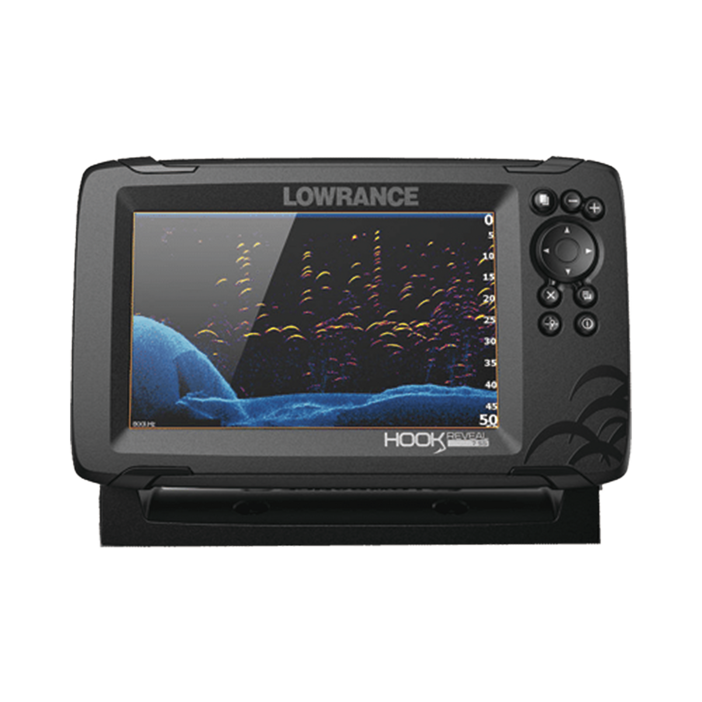 Hook reveal con pantalla solar max de 7 pulgadas, incluye transducer triple Shot
