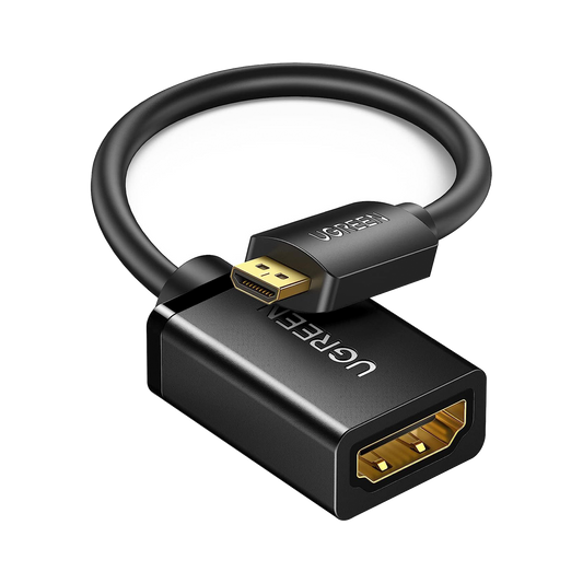 Adaptador Micro HDMI a HDMI (HDMI Tipo D)   / 18Gbps / 4K@60Hz / HDR /  TecnologÃ­a 3D / ARC / Carcasa PC+ABS / HDCP/ Longitud de 22 cm