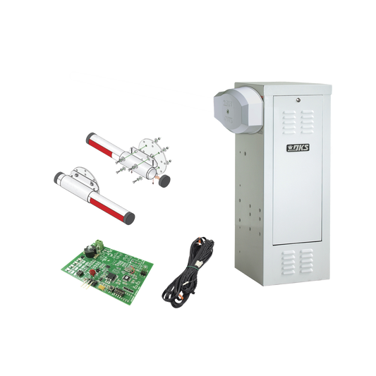 Kit de Barrera Vehicular 1601 de Uso CONTINUO Con MÃ¡stil de Aluminio 4 Metros / Incluye Sensor de Masa y Loop.