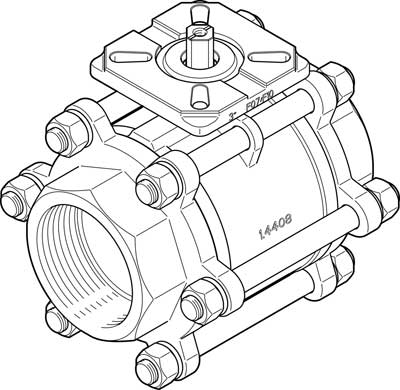 Válvula de bola VZBA-3"-GG-63-T-22-F0710-V4V4T