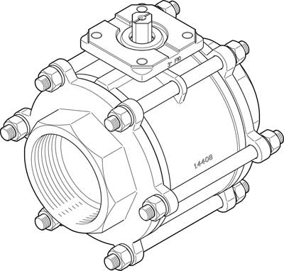 Válvula de bola VZBA-4"-GG-63-T-22-F10-V4V4T