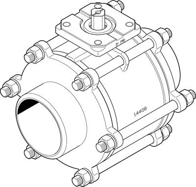 Válvula de bola VZBA-4"-WW-63-T-22-F10-V4V4T