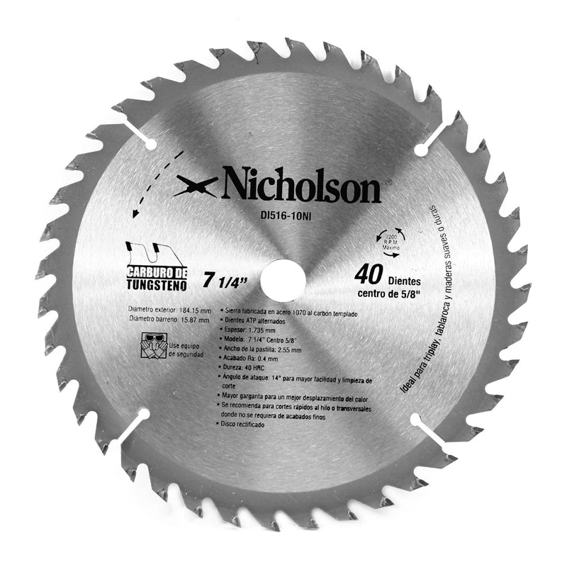 DI516-10 – DI516-10NI Disco Punta Carburo 7.1/4″-40 Dtes Disst