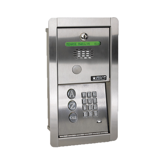 Audioportero TelefÃ³nico DKS Con Directorio / 100 NÃºmeros TelefÃ³nicos / Control Para 2 Puertas / Gabinete Para Empotrar / MarcaciÃ³n a 16 Digitos / Linea anÃ¡loga o digital