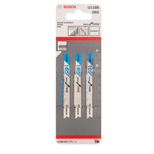 Segueta U118B Basic for metal Blíster con 3 unidades