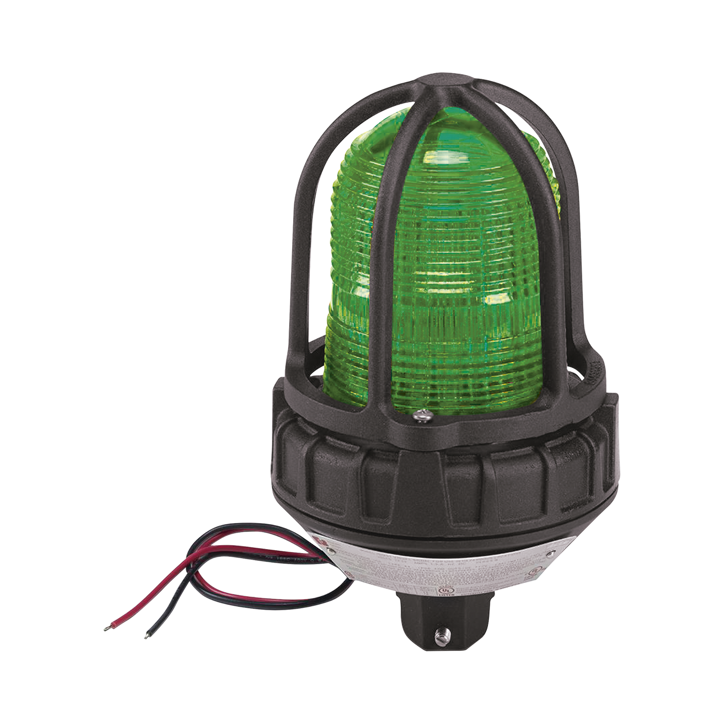 Luz de advertencia LED para ubicaciÃ³nes peligrosas, montaje tipo tubo, 24 VCD, LED color Verde