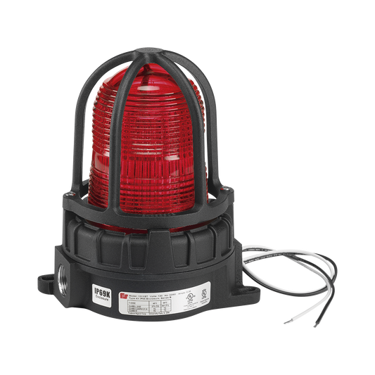 Luz de advertencia LED para ubicaciÃ³nes peligrosas, montaje para superficies,  24 VCD , color Rojo