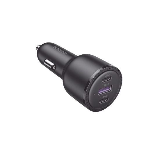 Cargador de Auto de 69W | 2 Puertos USB-C | 1 Puerto USB-A | Compatible con VehÃ­culos de 12 y 24 VCD | Chip Inteligente | DiseÃ±o Compacto | Multi ProtecciÃ³n | MÃºltiples Protocolos de Carga | ABS | Ignifugo.
