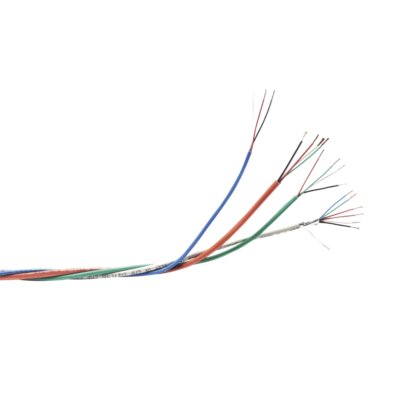 Caja de 152 metros con 4 conjuntos de cables sin jacket  para :  lector de proximidad, sensor de puerta, apertura de puerta, botÃ³n de egreso.