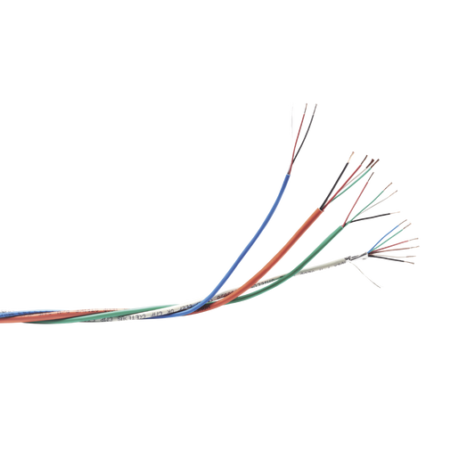 Caja de 152 metros con 4 conjuntos de cables sin jacket  para :  lector de proximidad, sensor de puerta, apertura de puerta, botÃ³n de egreso.