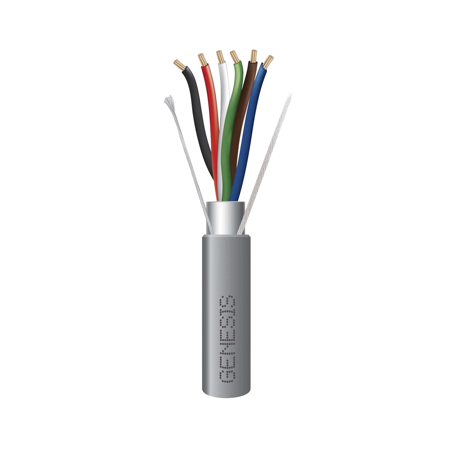 Bobina de 152 Metros de Cable / 6 x 22 AWG BLINDADO / Color Gris / Para Aplicaciones de Audio, Seguridad y Control