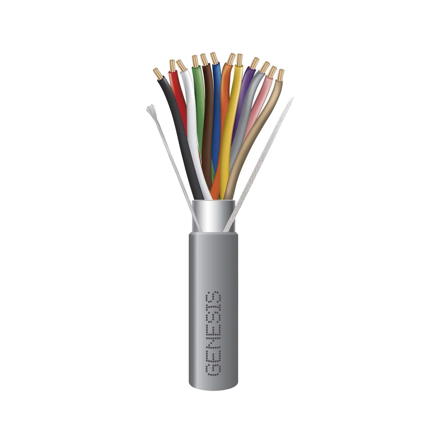 Bobina de 305 Metros / Cable de Cobre / 12 x 22 AWG / Tipo CMR CL3R FPLR /Para Interior / Color Gris / Para Aplicaciones de Alarmas de IntrusiÃ³n y AutomatizaciÃ³n