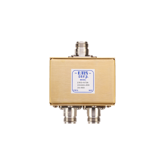 Divisor de Potencia EMR de 2 VÃ­as, 30-960 MHz, 0.5 Watt, Conectores N Hembra.