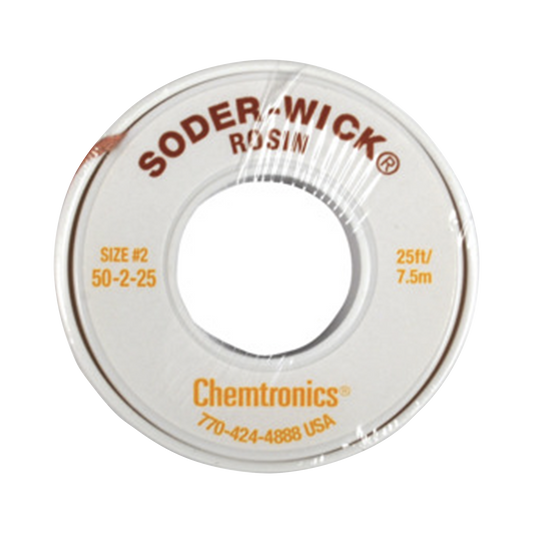 Rollo de Desoldar de 0.01 Lb, Malla Trenzada de 0.060" de Ancho por 7.5 m de Largo con Resina para Alta AbsorciÃ³n.