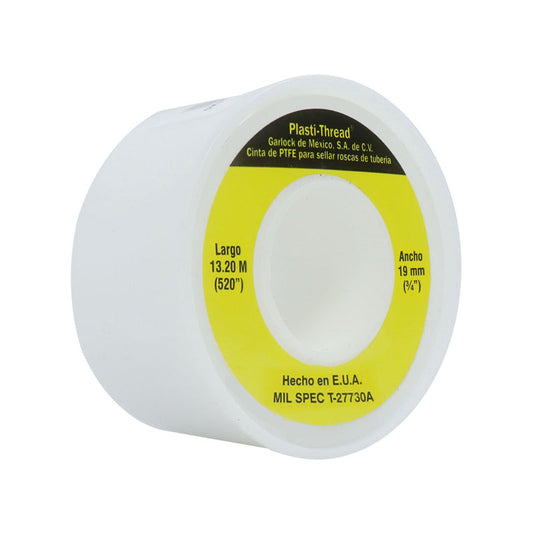 06C21PTSB113 Cinta de teflón garlock de 3/4″ importada blanco