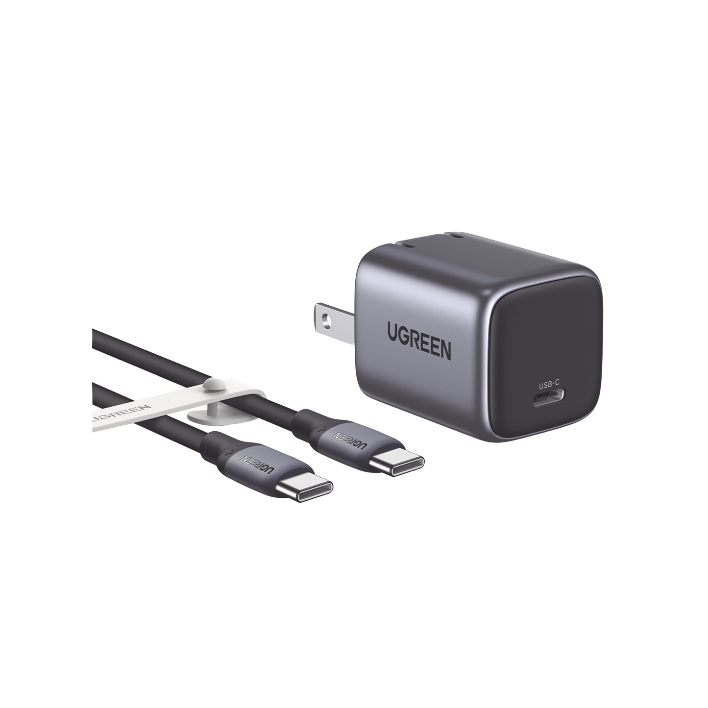 Combo Cargador Nexode Mini 30W PD GaN Tech + Cable USB-C 60W | TecnologÃ­a Inteligente | Carga RÃ¡pida | Carcasa Ignifuga | Cable de 1 Metro | Carcasa de Aluminio | Nylon Trenzado.