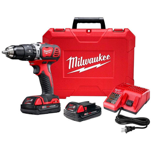 Kit Inalámbrico de 1 herramienta, rotomartillo 1/2” M18 con carbones 18 voltios Ion de litio, dos baterías compactas 1.5 Amp + cargador + maletín