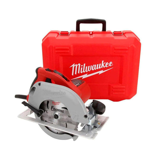 Sierra circular de 7-1/4″ 15 Amp 5,800 Rpm mango ajustable con maletín