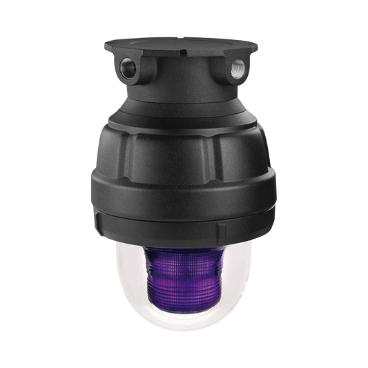 Luz de advertencia LED a prueba de explosion Homologado UL y cUL para Clase I, DivisiÃ³n 1, Grupo C y D; Clase I, DivisiÃ³n 2, Grupos A y B; Clase II, DivisiÃ³n 1, Grupos E, F y G; Clase III, Color Magenta a 24 VCD