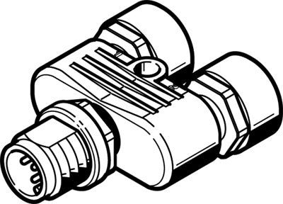 Unión en T NEDU-L2R1-V8-M12G5-M12G5