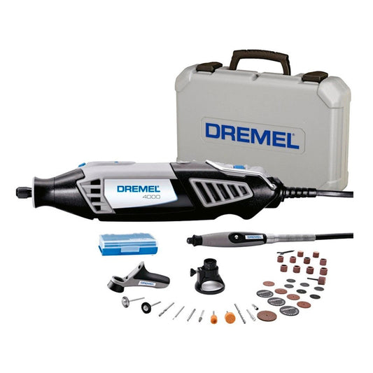 Dremel 4000 Mototool con 3 aditamentos y 36 accesorios + maletín