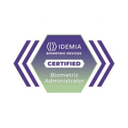 Certificado Idemia Administrador BiomÃ©trico , membresÃ­a de 2 aÃ±os con acceso al mÃ³dulo de ventas 24/7 a la plataforma de aprendizaje de dispositivos biomÃ©tricos de IDEMIA.